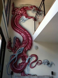 Dragon mural