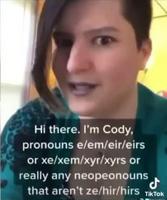 Bonjour je suis Cody et voici mes pronoms 