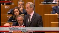 Discours de Nigel Farage au parlement européen après le Brexit