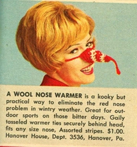 En hiver, un capuchon en laine sur le nez est indispensable contre les froidures !