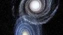 Simulation de rencontre de galaxies