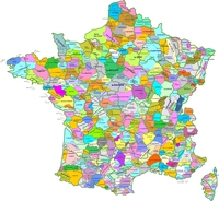 Carte des pays français