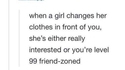 Messieurs, si une fille se change devant vous