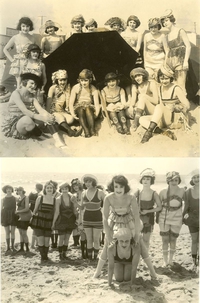 Starlettes sur la plage de Santa Monica (Californie) en 1921