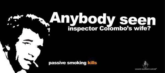 Le tabagisme passif : ça explique pourquoi on ne voit jamais la femme de Columbo