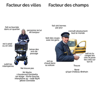 Facteur des villes, facteur des champs