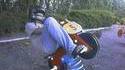 Wheeling impressionnant en moto