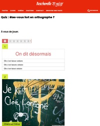 Petit quiz orthographique