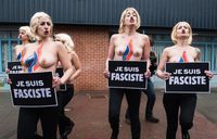 Manifestation de Femen pour les départementales