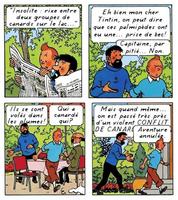 Les aventures de Tintin chez Jirouette.