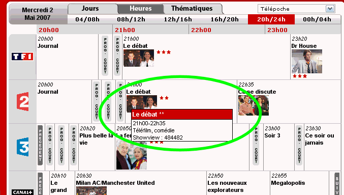 Le débat présidentiel du second tour des élections 2007, présenté par télépoche...