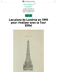 Les plans de Londres en 1890 pour rivaliser avec la Tour Eiffel