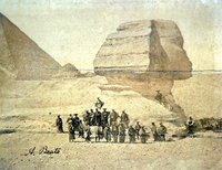 Des samouraïs devant le Sphinx