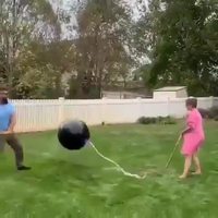 Dans le ballon ils découvriront le sexe de leur futur bébé 