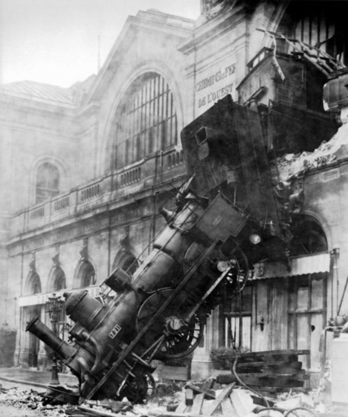 Le spectaculaire accident du 22 octobre 1895 à la gare Montparnasse.