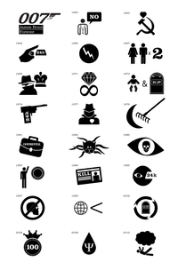 Tous les James Bond en pictogrammes