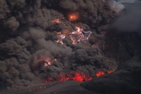 Tempête de volcan