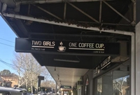 Two girls one coffee cup