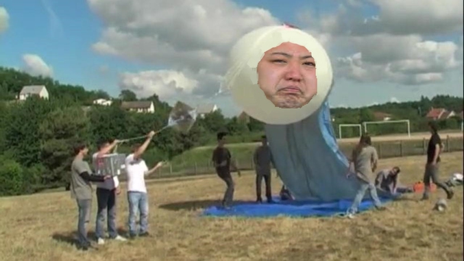 kim jung un est maintenant un ballon sonde