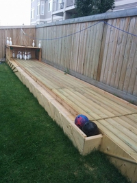 Piste de bowling maison