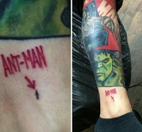 Tatouage des héros Marvel