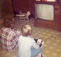 1979, un des premiers jeux électroniques vidéos chez Mattel : Un ping-pong basique