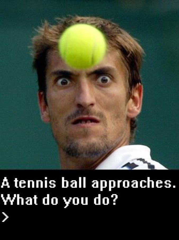 Une balle de tennis approche, que faites-vous?