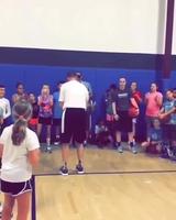 Le coach montre ses talents 