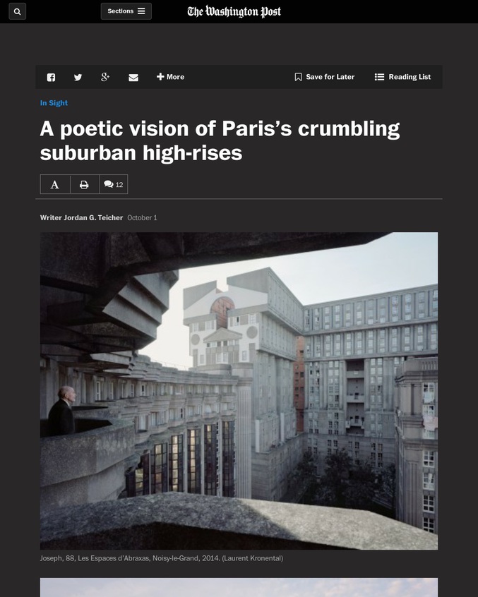 Une série de photos qui reflète une certaine époque architecturale parisienne, le mouvement des Grands Ensembles, ayant eu lieu juste après la Seconde Guerre Mondiale. Les personnes en photo sont des habitants de ces lieux caractéristiques, elles les ont vu se construire.