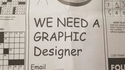 We need a graphic designer 