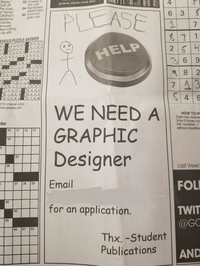 We need a graphic designer 