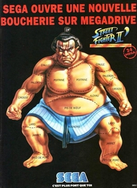 Vieille publicité Street Fighter II