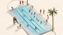 Une journée d'été à la piscine découverte