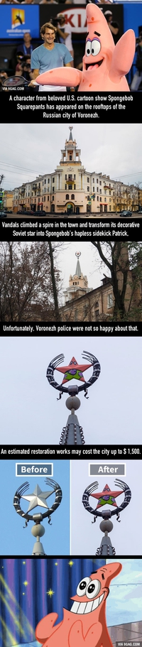 Patrick remplace l'étoile soviétique