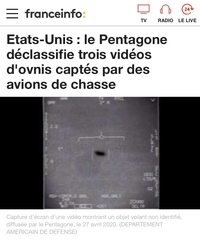 Ovni (source : Pentagone )