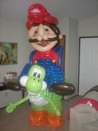 Cosplay Mario en ballons