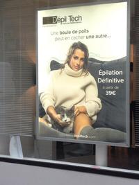 Publicité classe pour de l'épilation