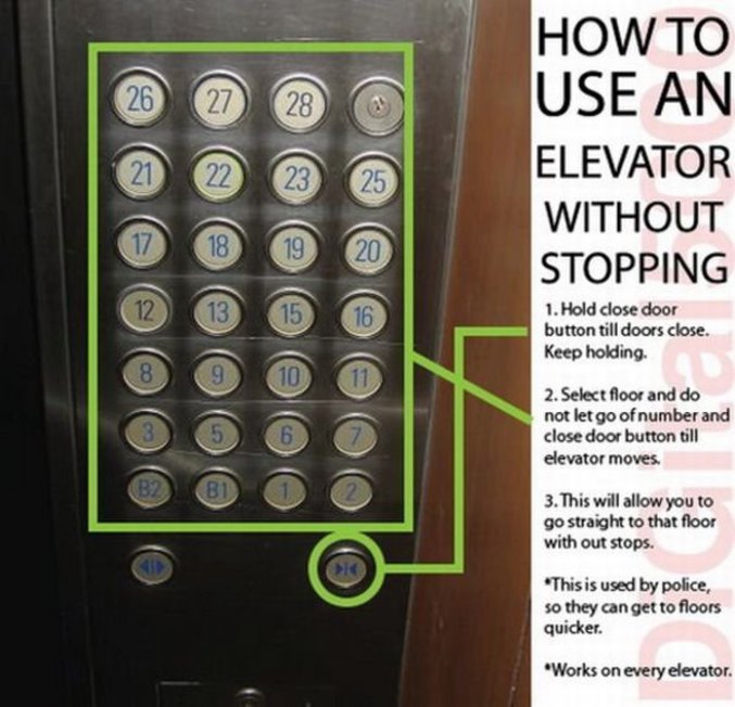 Comment prendre l'ascenseur sans être arrêté à un étage.