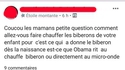 Technique américaine de chauffage de biberon