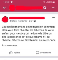 Technique américaine de chauffage de biberon