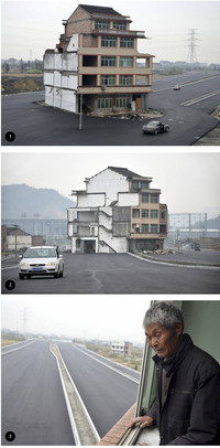Une maison au milieu d'une autoroute
