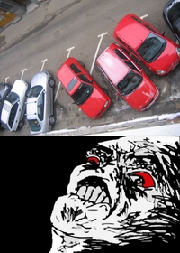 Se garer en épi ...