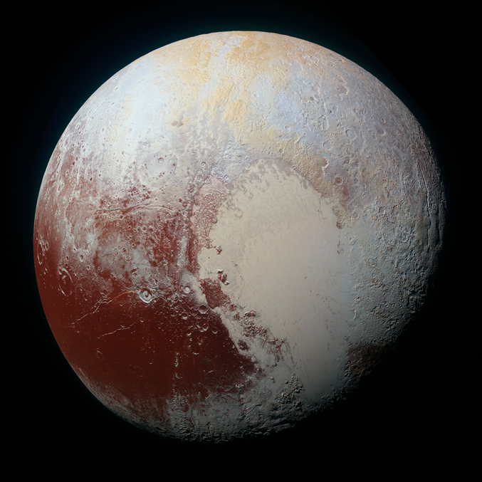 Très belle photo en couleur de Pluton