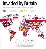 Pays envahis par la Grande Bretagne pendant l'Histoire