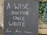 "Un sage docteur a écrit une fois :.................................."