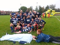Photo souvenir au rugby