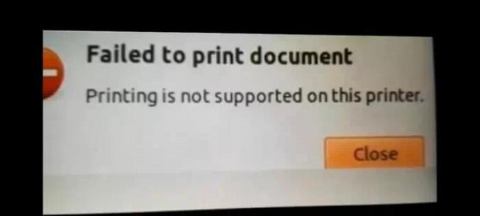 Imprimer n'est pas supporté par cette imprimante