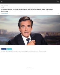 François Fillon demande le divorce d'avec Pénélope.