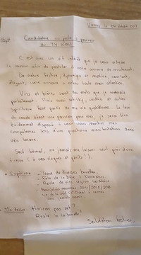 Lettre de motivation pour emploi chez un caviste