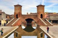 Les 3 ponts à Comaccio, près de Ferrare (Italie).